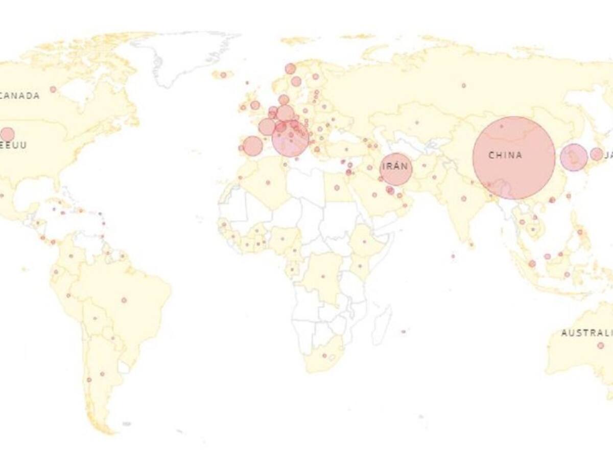 Mapa coronavirus: casos día a día por países