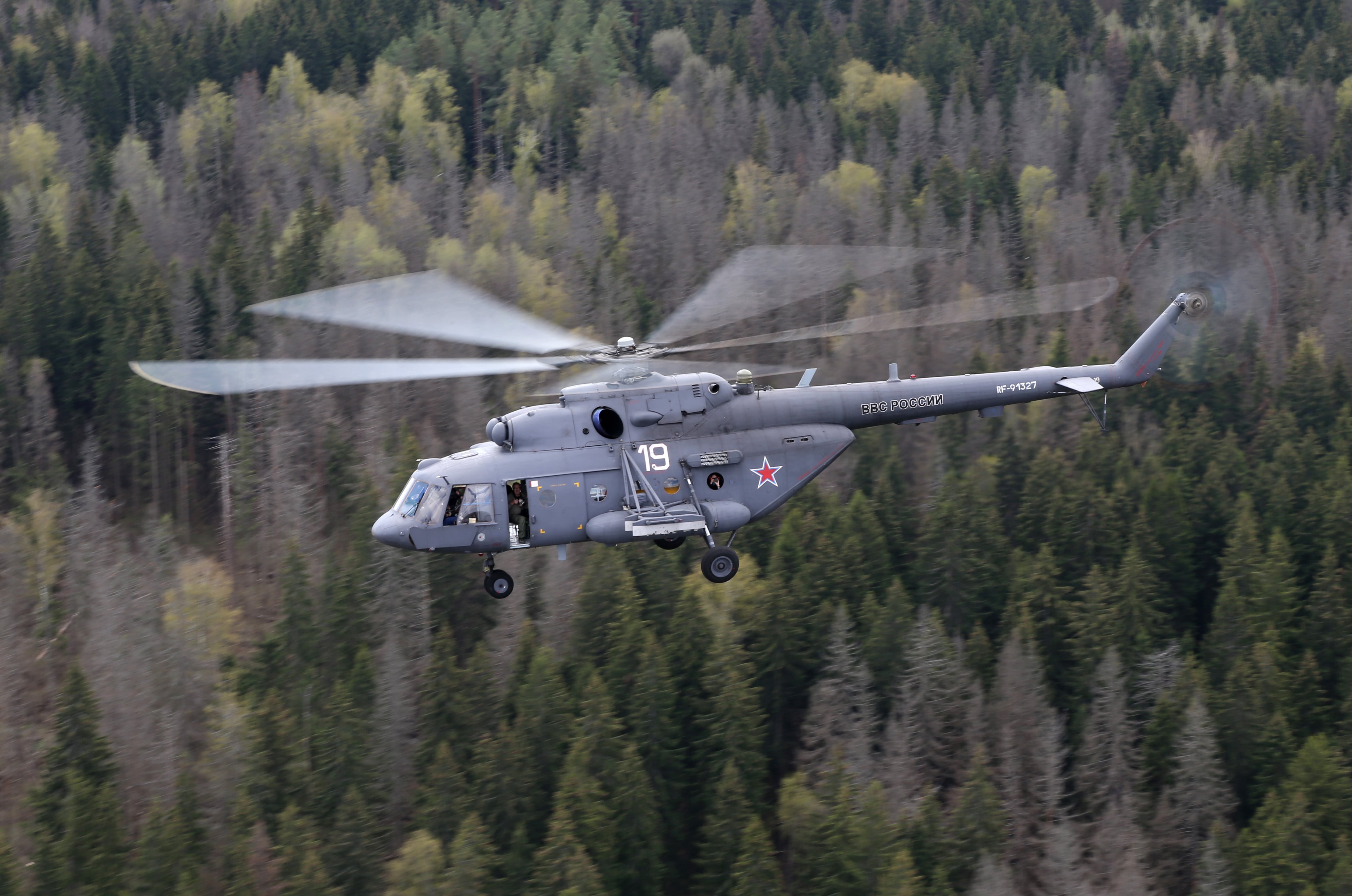 Russian Air Force's Mil Mi-8MTV-5 medium twin-turbine helicopter in flight. Imagen tomada de Getty Imagenes (Crédito: aviation-images.com / Colaborador)