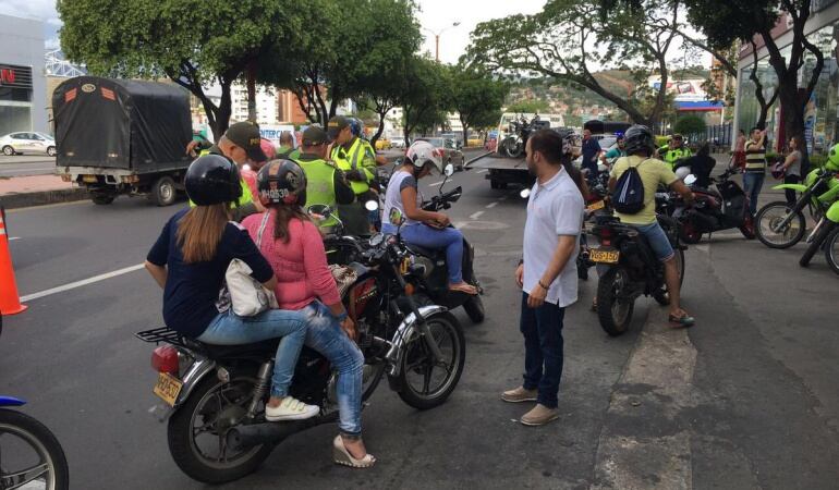 Operativos de la policía de transito en Cúcuta