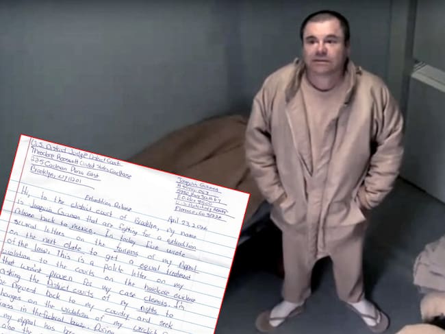 Joaquín Guzmán, envió una carta al Distrito Este de Nueva York en la que asegura que hubo irregularidades en el proceso que resultó en su condena.
(Foto: Caracol Radio / Cortesía)