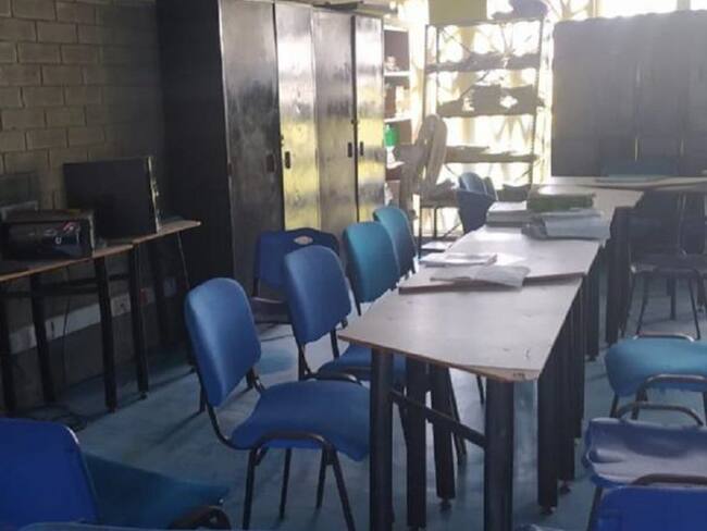 Institución Educativa Jorge Artel tras el robo