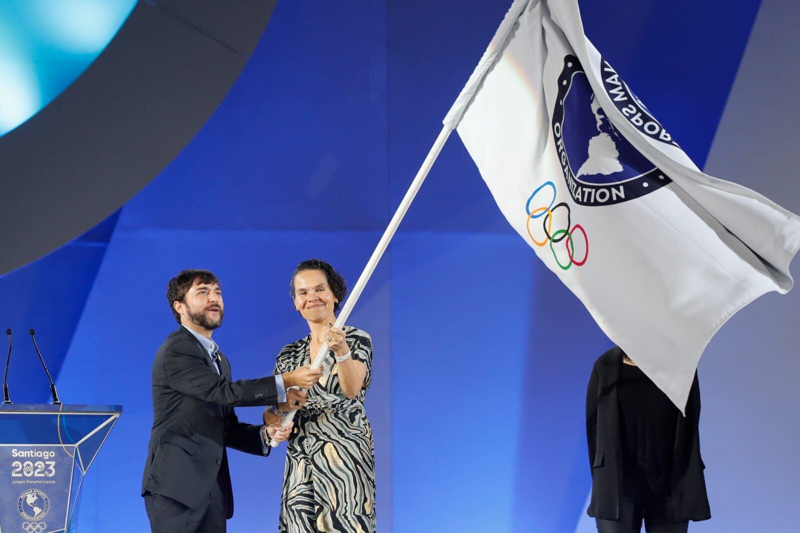 Barranquilla recibiendo la bandera de los Juegos Panamericanos 2027./ Foto: Panam Sports