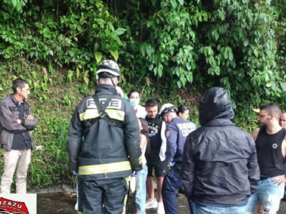 4 personas resultaron lesionadas en un accidente en el norte de Caldas