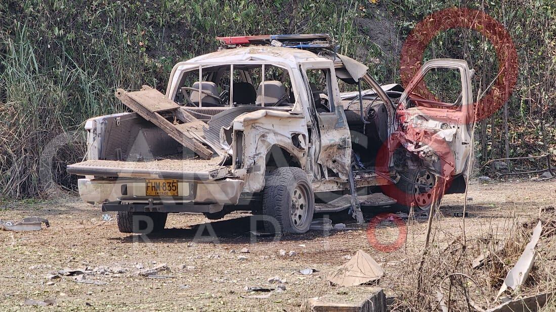 Atentado con explosivos a patrulla de la Policía en Norte de Santander / Foto: Cortesía