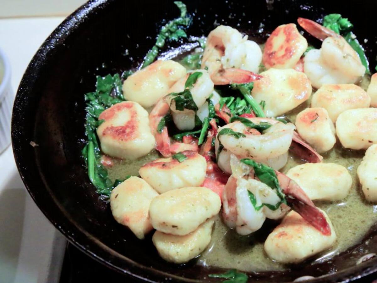 Gnocchi con langostinos
