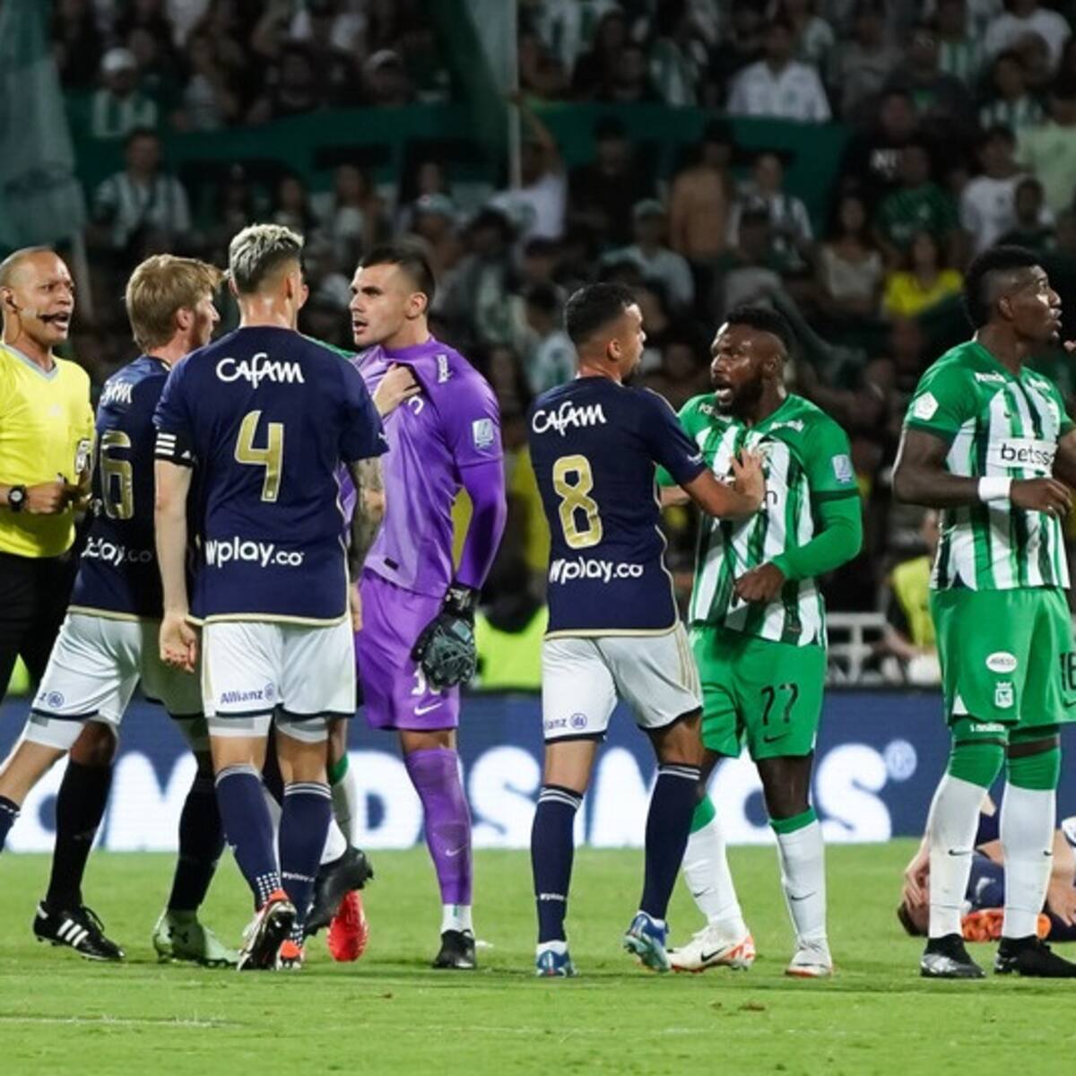 Fuerte sanción a Álvaro Montero y Santiago Rojas tras el clásico Nacional vs. Millonarios