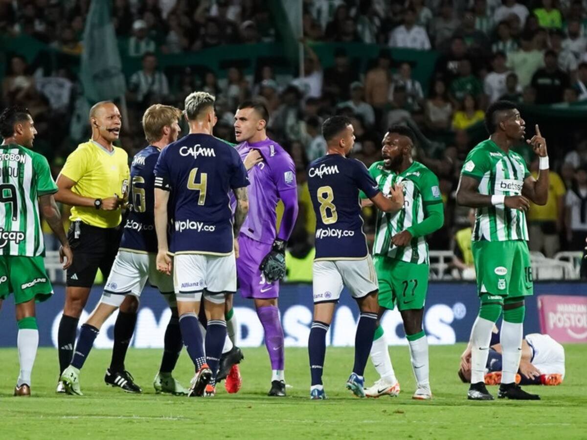 Fuerte sanción a Álvaro Montero y Santiago Rojas tras el clásico Nacional vs. Millonarios