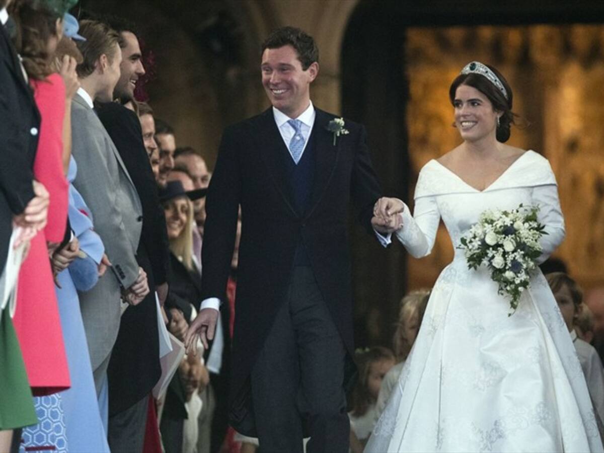 El vestido de matrimonio de la princesa Eugenia, simple y elegante: David Emanuel