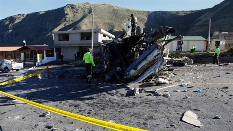 Vehículo accidentado en Ecuador no contaba con autorización para tránsito internacional. Foto: Agencia EFE