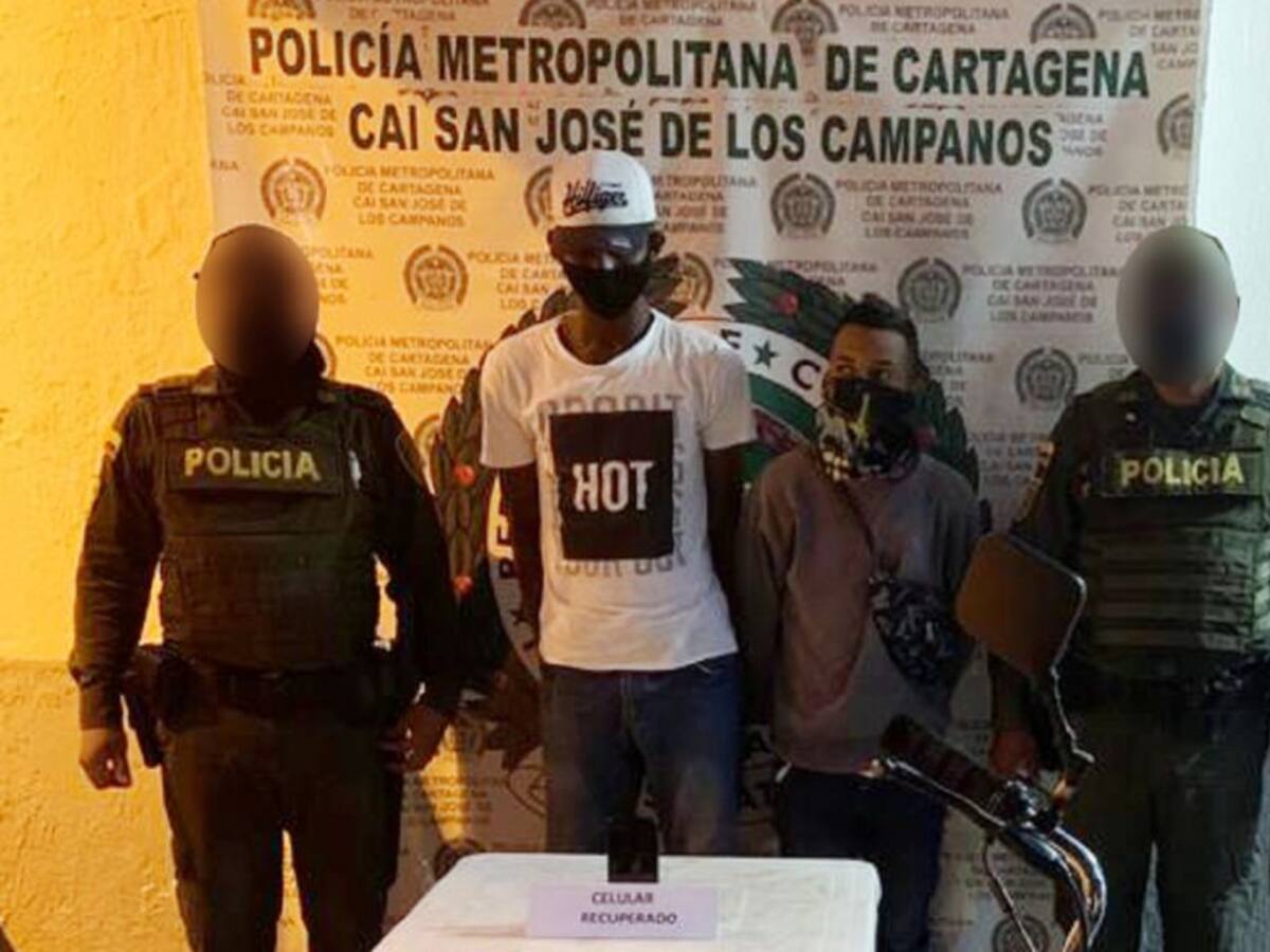 Persecución policial dejó dos presuntos atracadores capturados en Cartagena