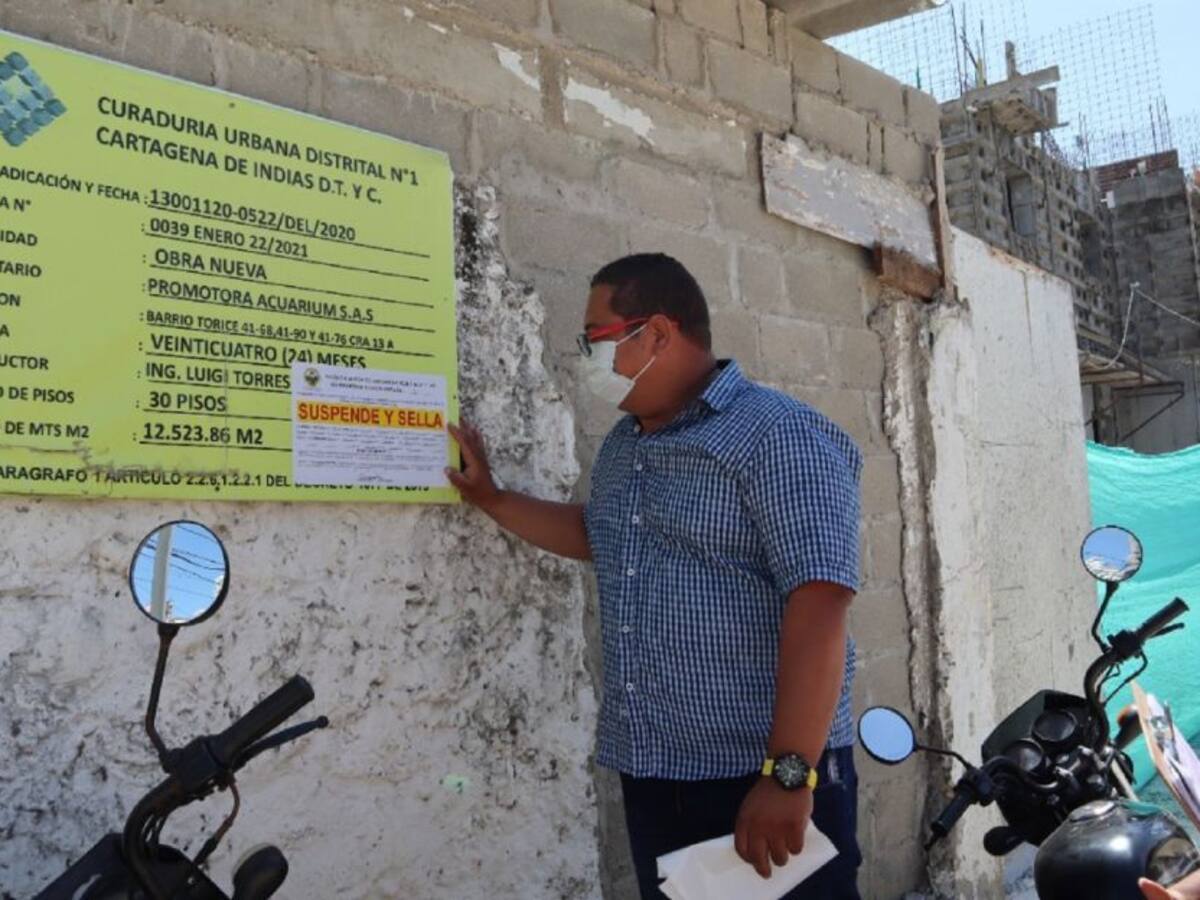 Suspendieron obras del edificio Acuarium en el barrio Torices de Cartagena