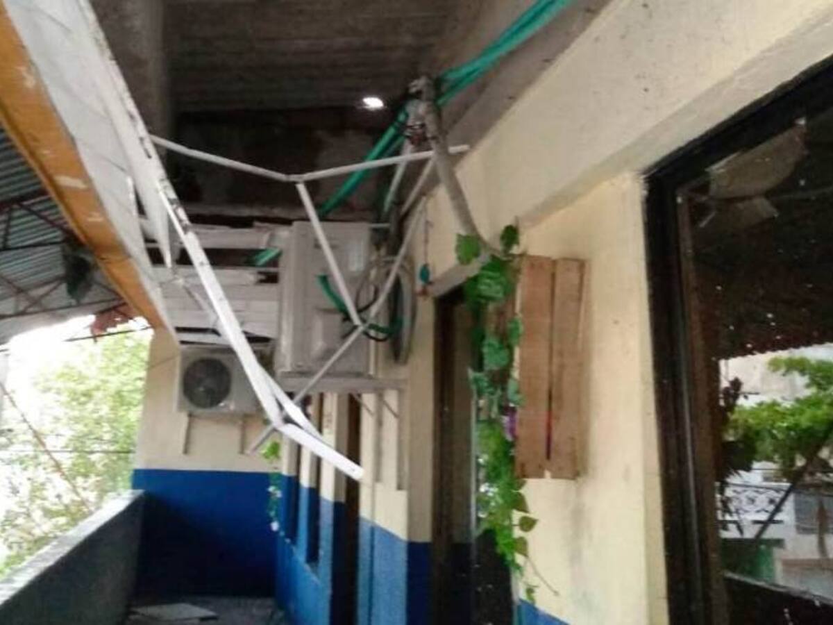 Lluvias causan destrozos en colegio en el sur de Cartagena