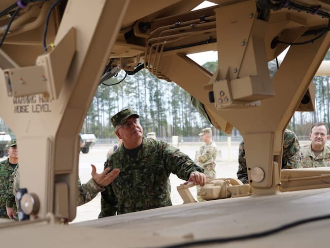 General Helder Giraldo en Estados Unidos. Cortesía: Fuerzas Militares.