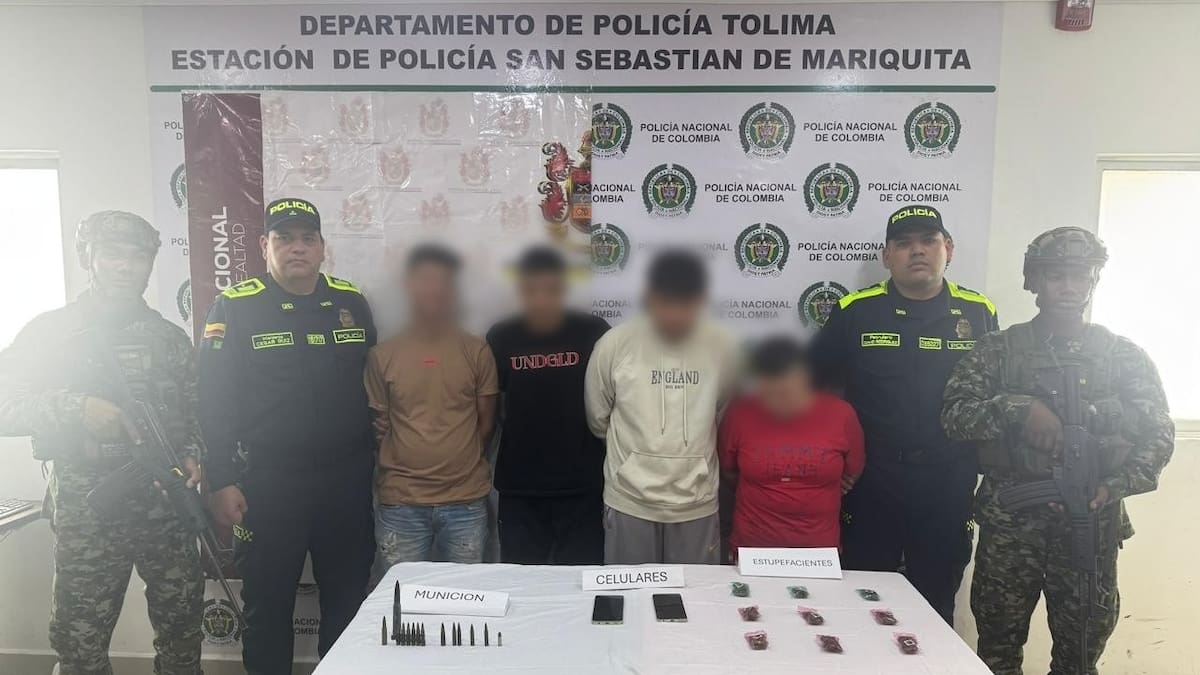Golpe a banda de microtráfico que operaba entre los departamentos de Tolima y Caldas