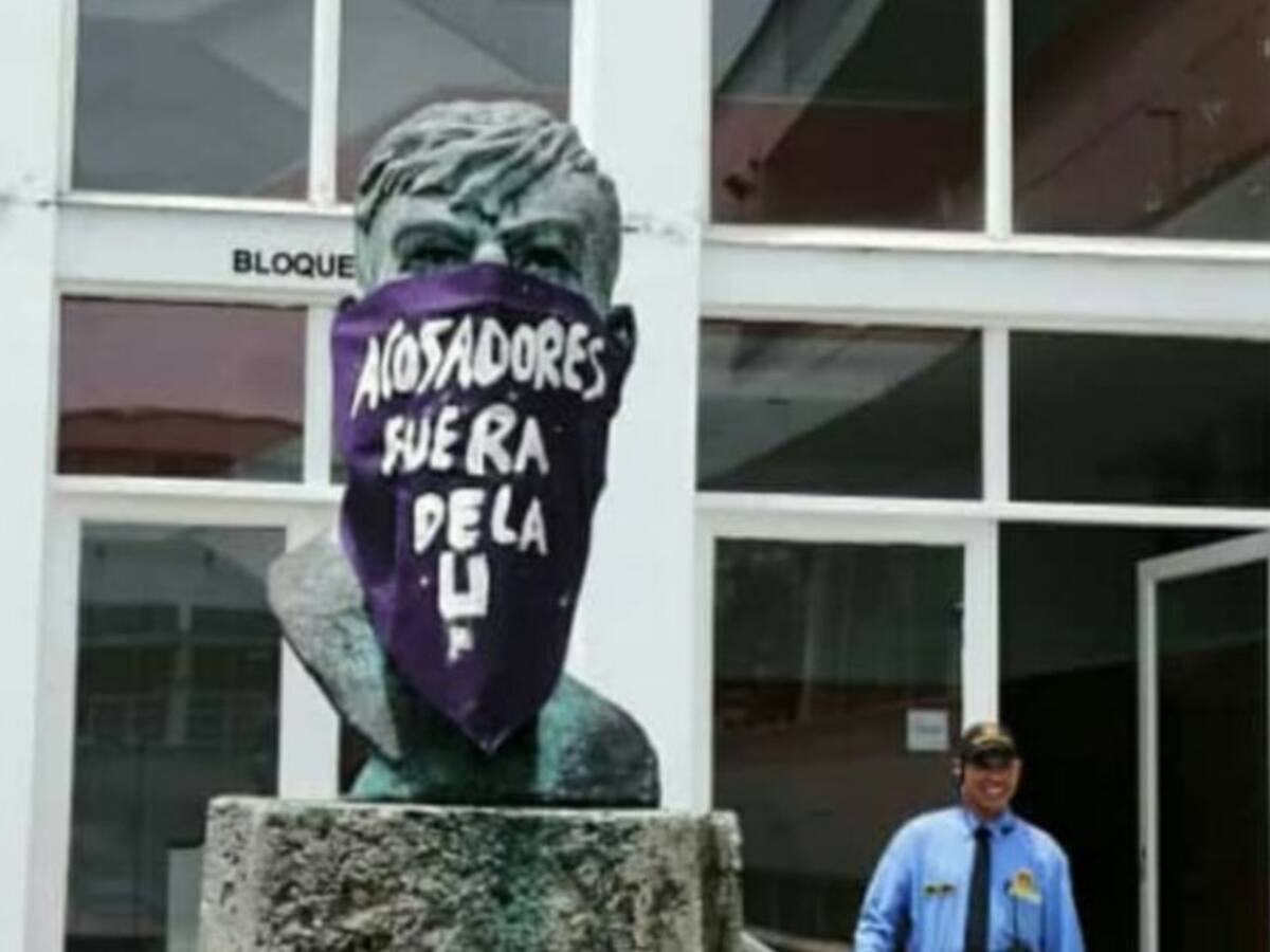 Con afiches, en la U Nacional de Manizales rechazan acoso sexual