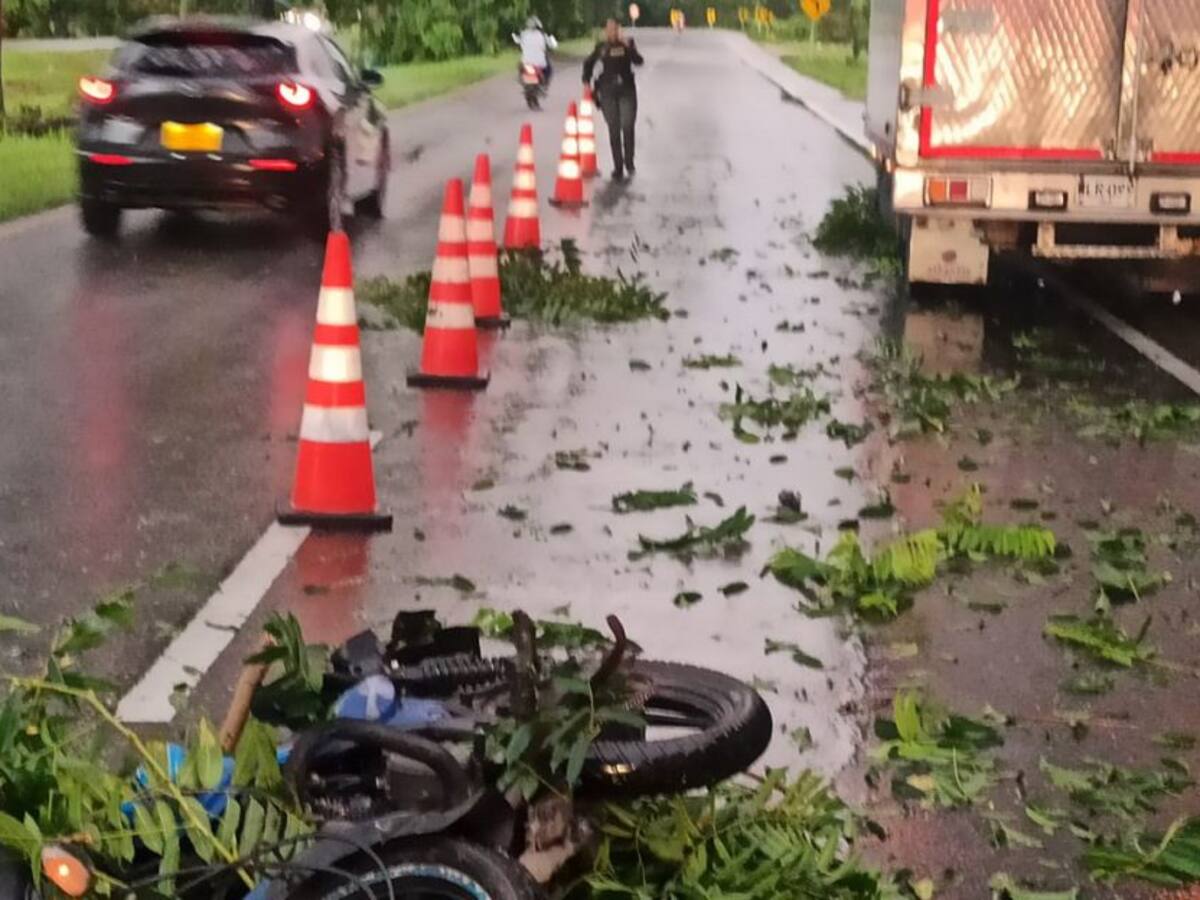 Un muerto tras choque entre motocicleta y camión en La Cordialidad