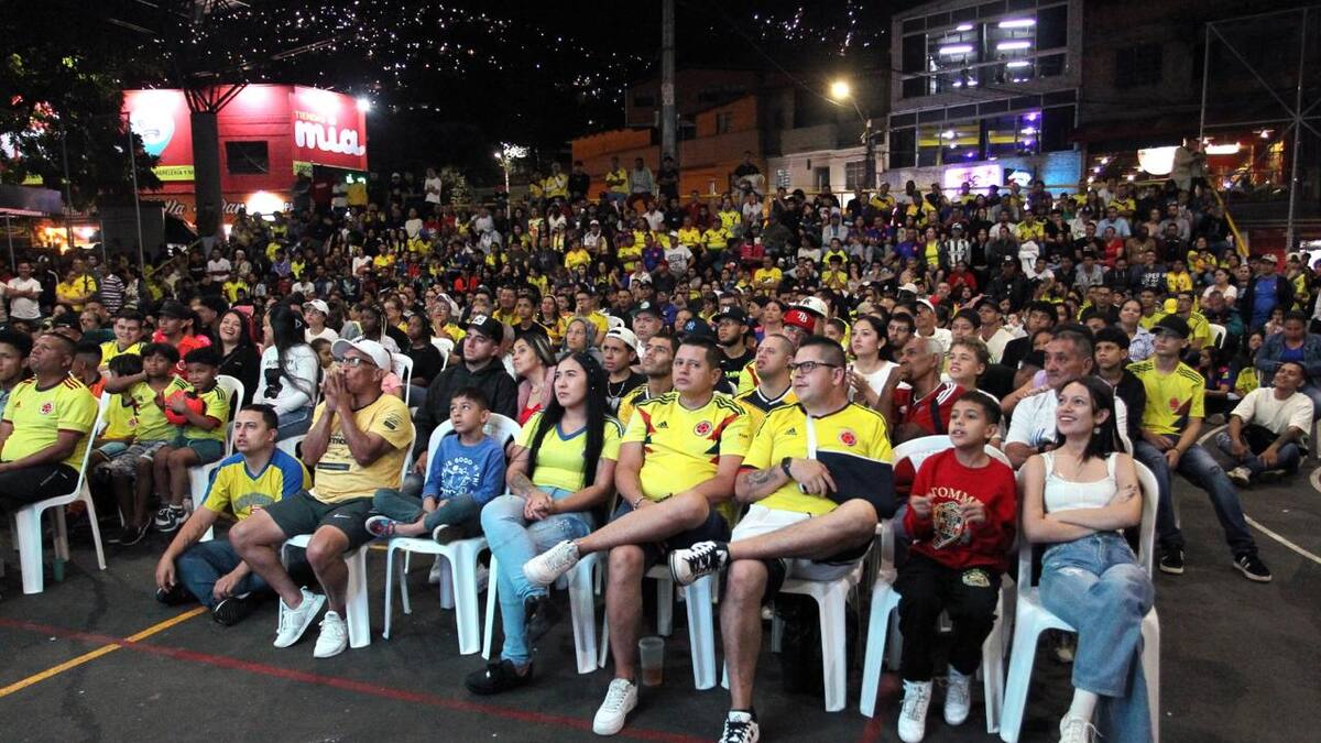 En Medellín habrá cinco pantallas gigantes para ver el partido de la selección Colombia