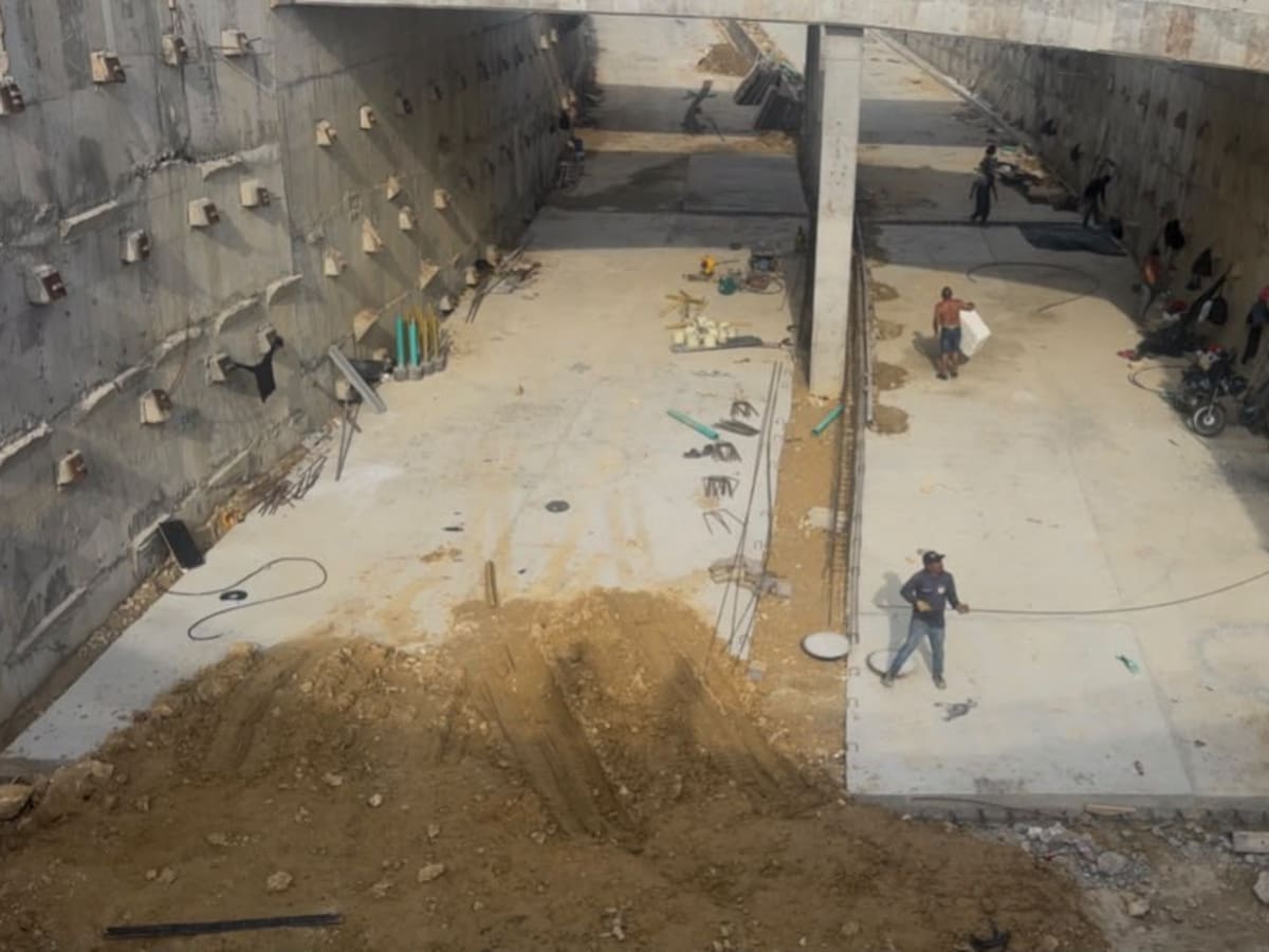 Venció el plazo para la entrega de la Gran Vía en Barranquilla y las obras aún no terminan