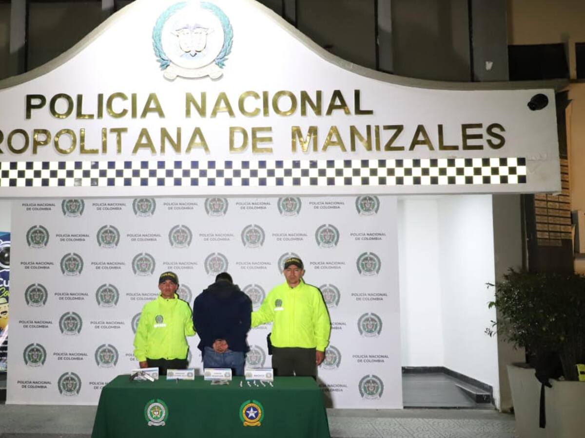 Hombre que tenía circular azul fue capturado en flagrancia en Manizales