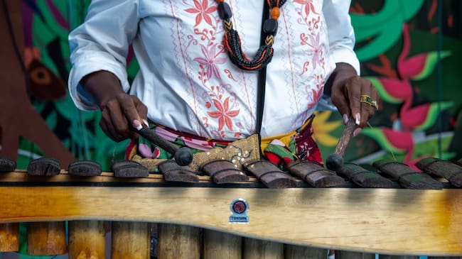 Las músicas tradicionales y cantos de marimba del Pacífico sur de Colombia y de la región de Esmeraldas en Ecuador; celebradas en el Festival Petronio, son Patrimonio Cultural Inmaterial de la Humanidad por la UNESCO. | Foto: Getty Images
