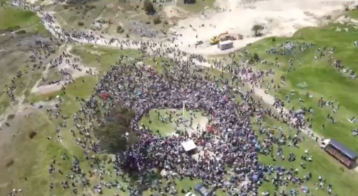 Aglomeraciones en Bogotá por celebraciones religiosas. Foto: IDIGER.