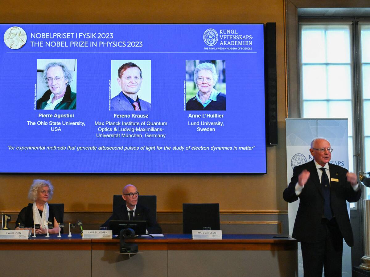 Nobel de Física para investigadores que detectaron electrones en un attosegundo