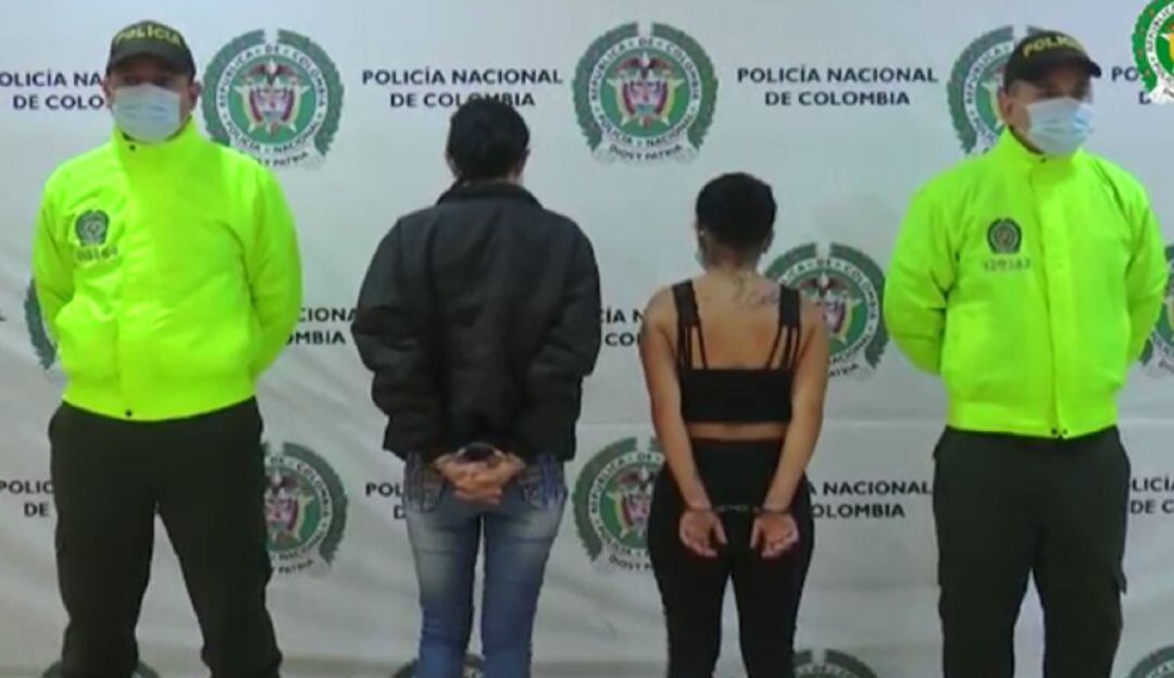 Dos de las tres mujeres capturadas por el delito de hurto en Armenia