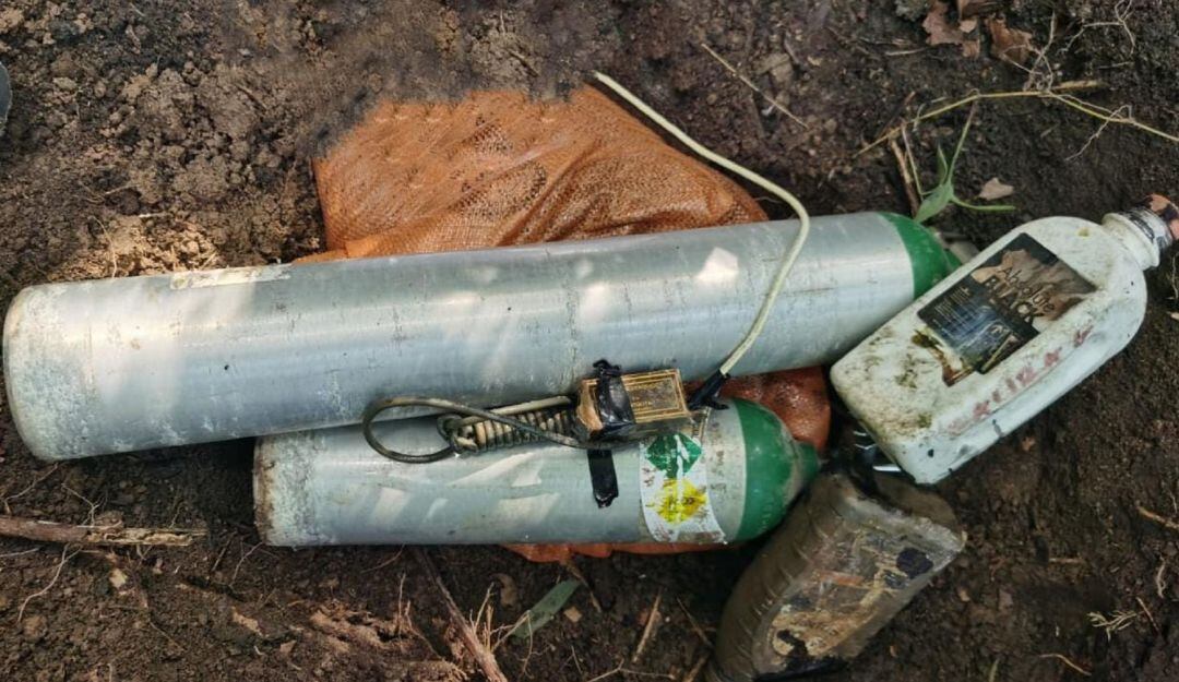 Los artefactos fueron hallados en una vereda del municipio de Mesetas.