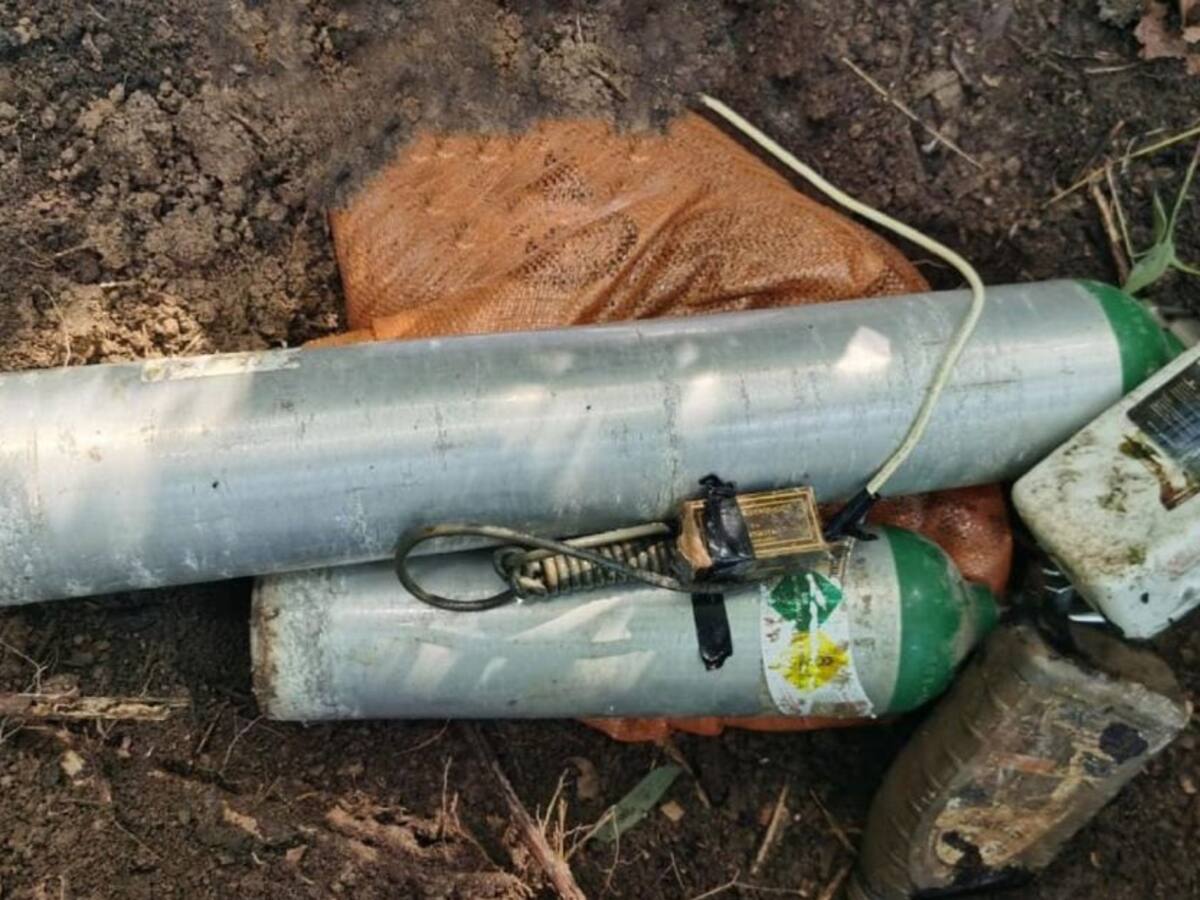 Ejército halla dos balas de oxígeno adaptadas con explosivos