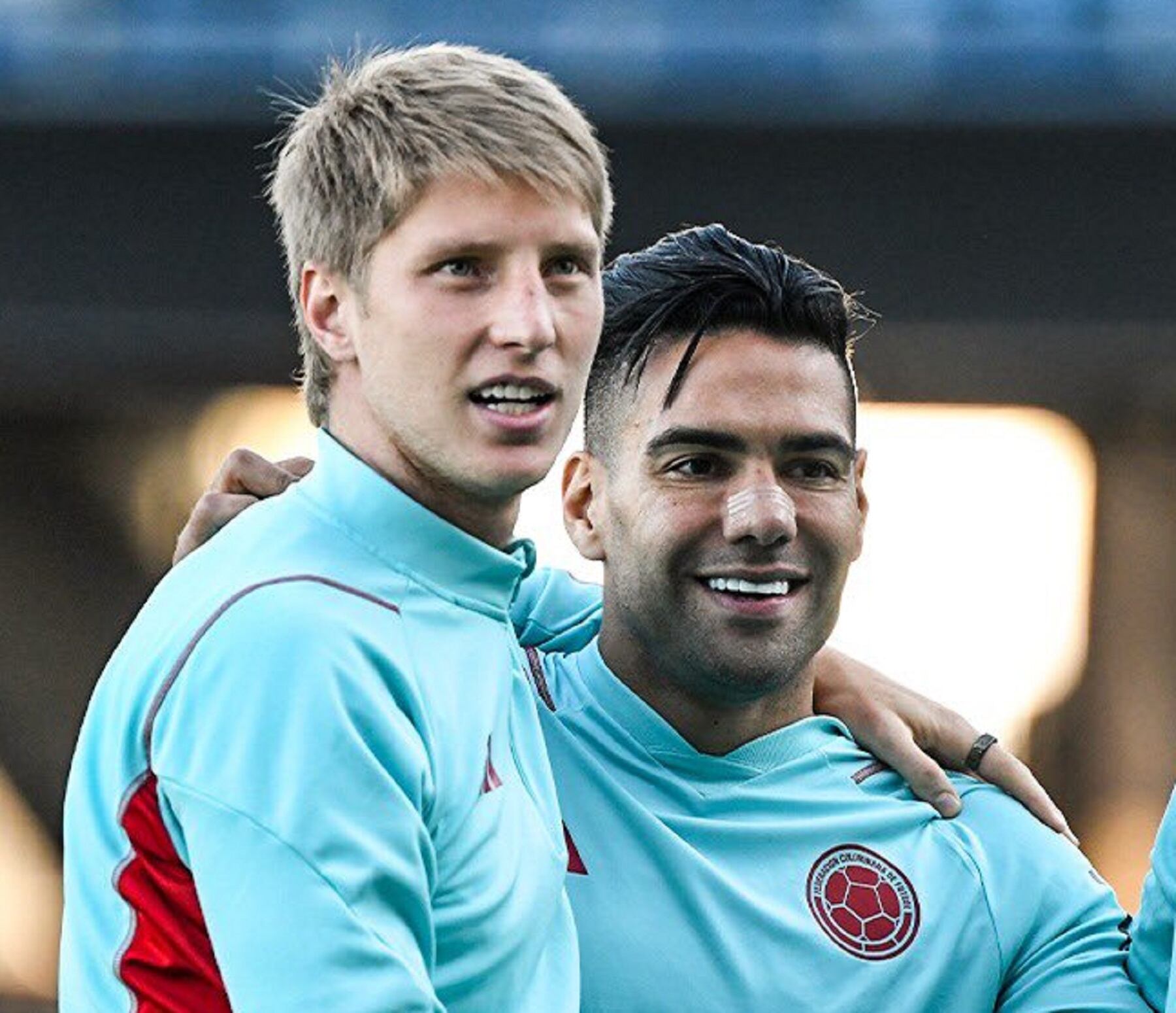 Andrés Llinás y Falcao en un entrenamiento de la Selección Colombia / Foto: FCF