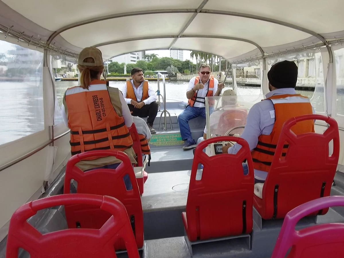 Transcaribe realizó primer recorrido técnico por la Bahía de Cartagena para transporte acuático