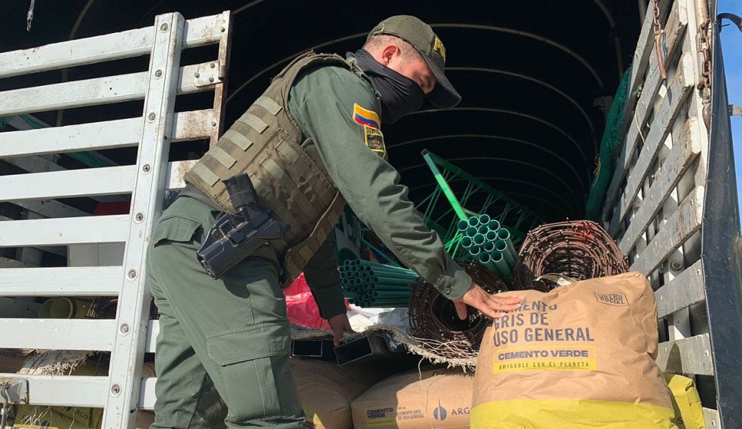 La incautación se registró en la vía que conduce del municipio de Río Viejo a Norosí