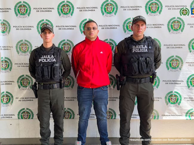 Alexander Antonio Pereira Castro, alias Alex Pereira, el día de su captura. // Fiscalía General de la Nación