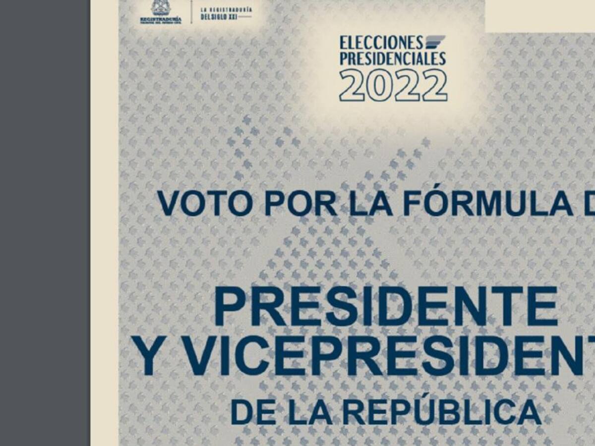 Elecciones presidenciales 2022: Así quedó el tarjetón