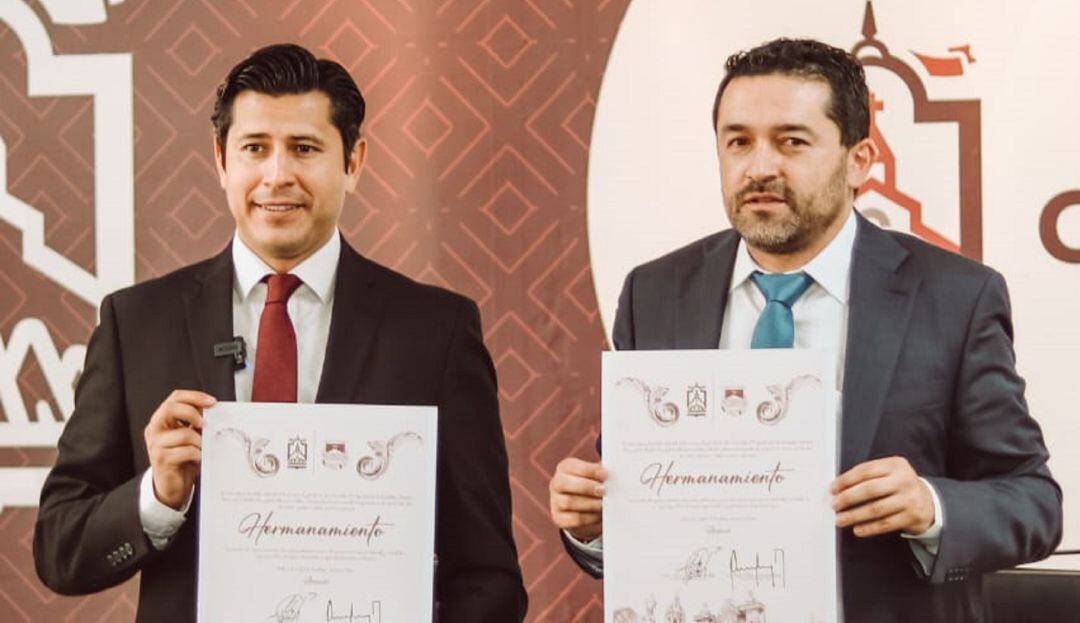 Firma de acuerdo de hermanamiento entre Villamaría, Caldas y Guadalupe, Zacatecas.