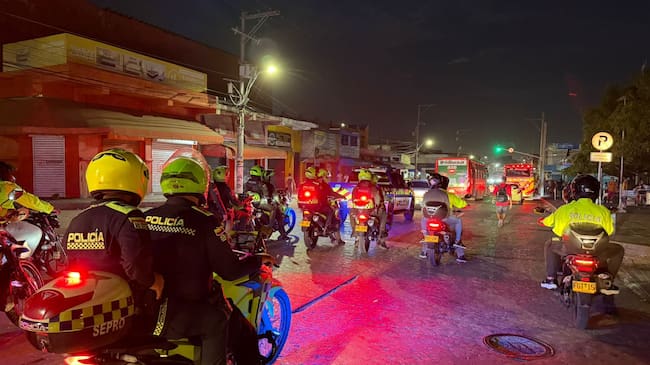 Operativos de la Policía en Barranquilla. Cortesía Mebar