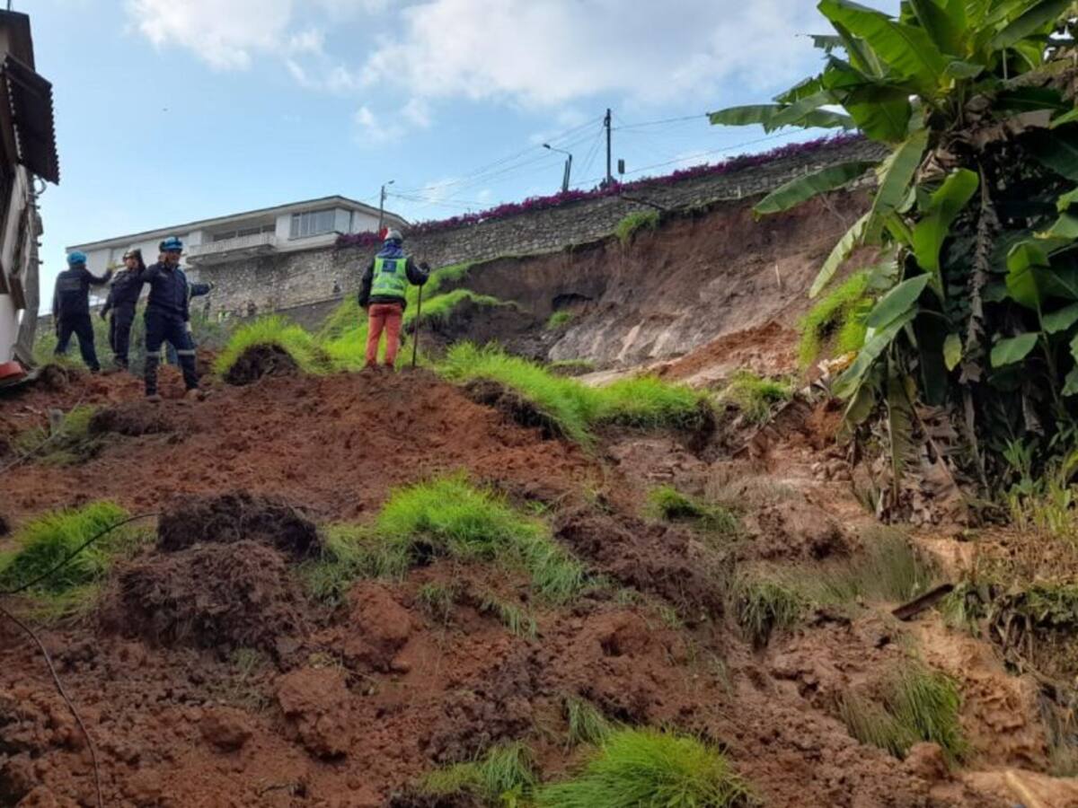 Emergencia por deslizamiento de tierra en Manizales