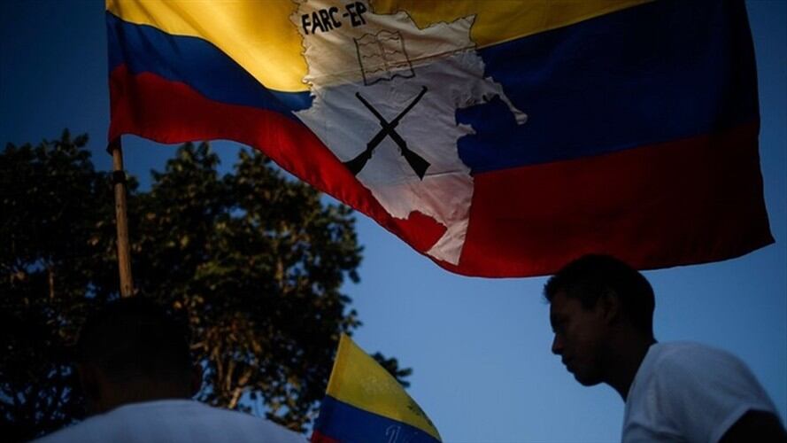 Bandera de las Farc. Foto: Colprensa