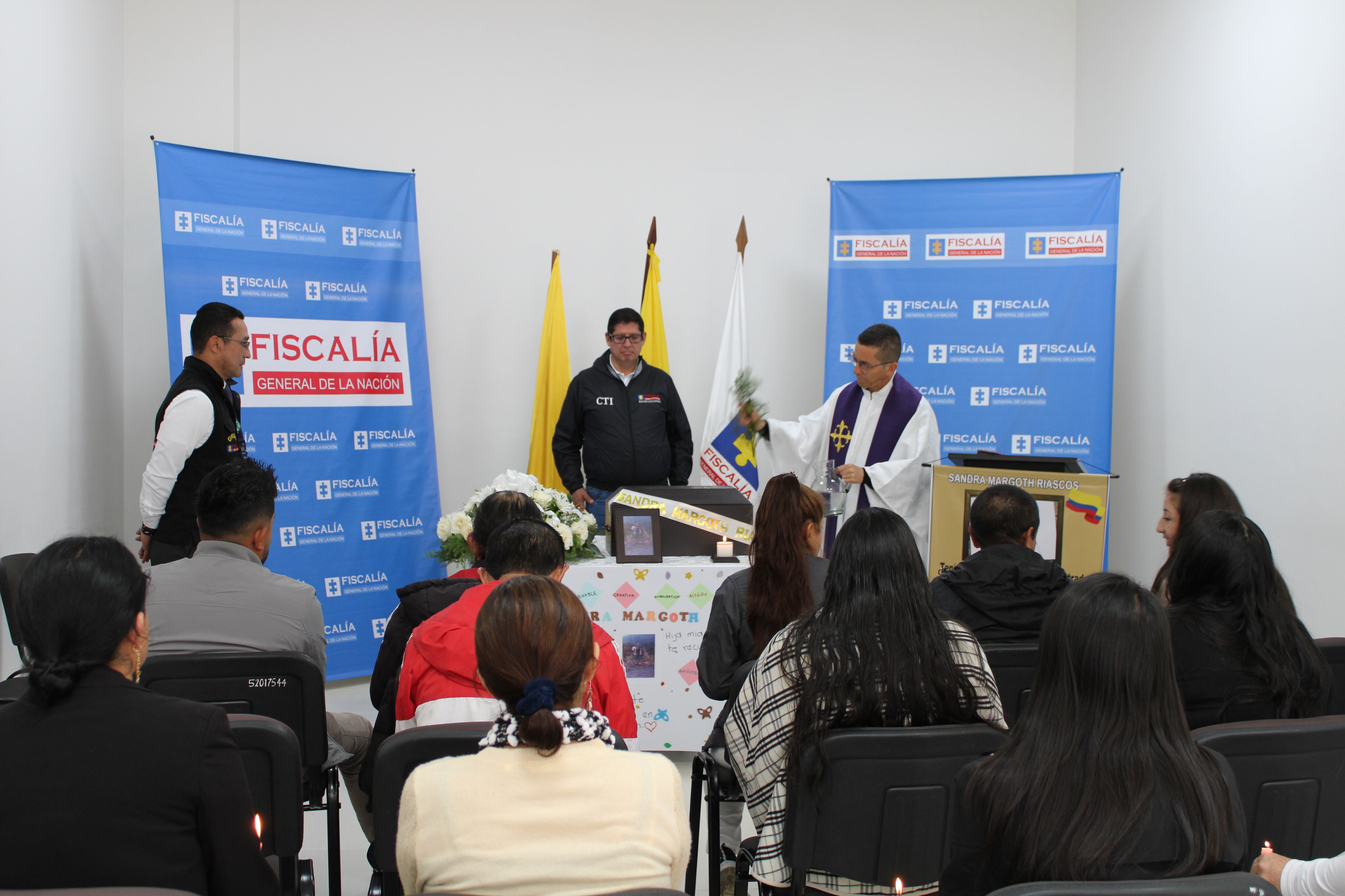 Entrega digna de restos óseos en Pasto. Foto: UBPD