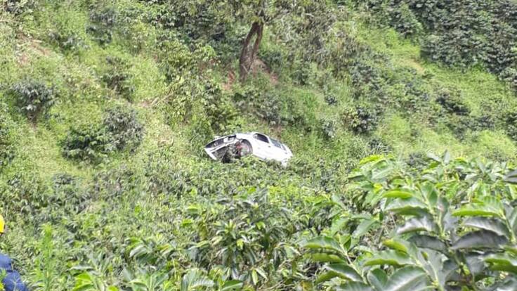 Un joven herido dejó aparatoso accidente de tránsito en vía entre Armenia y Calarcá