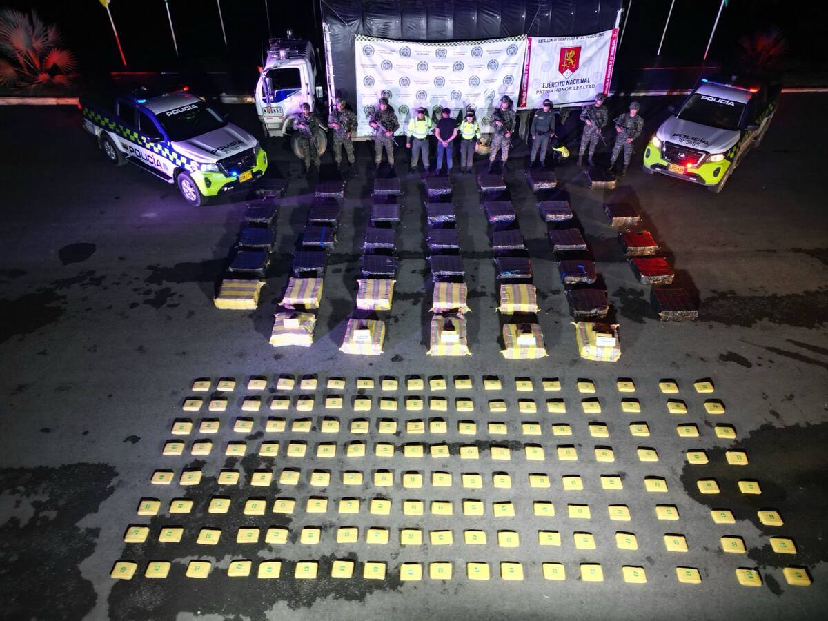 Incautan 2.3 toneladas de marihuana en el sur del Huila, que tenía como destino Brasil