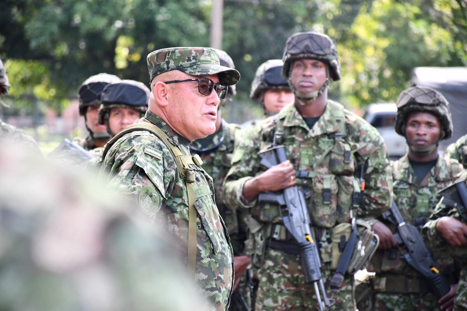 Resultado operacional en Mapiripan, Meta. Dirigido por el comandante de la 4 División, general Fredy Gómez.