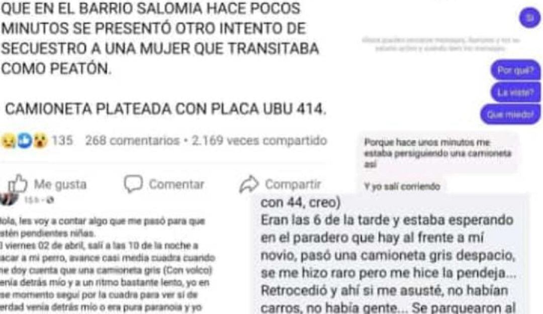 Pantallazp de denuncias en redes sociales