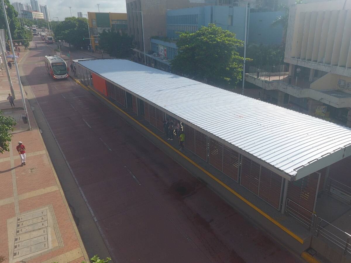 Por primera vez, se renovaron las cubiertas de estaciones Centro y Chambacú de Transcaribe