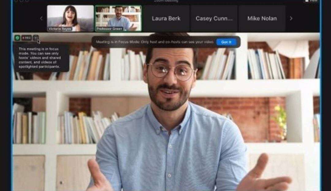 Interfaz de la plataforma de videollamada 'Zoom'