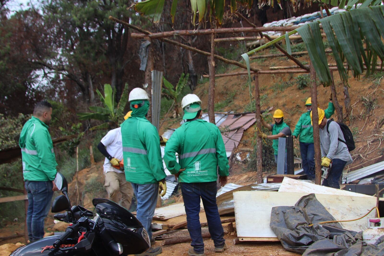 Grupos ilegales propician la invasión al Cerro Pan de Azúcar en Medellín. Foto: Cortesía Alcaldía de Medellín.
