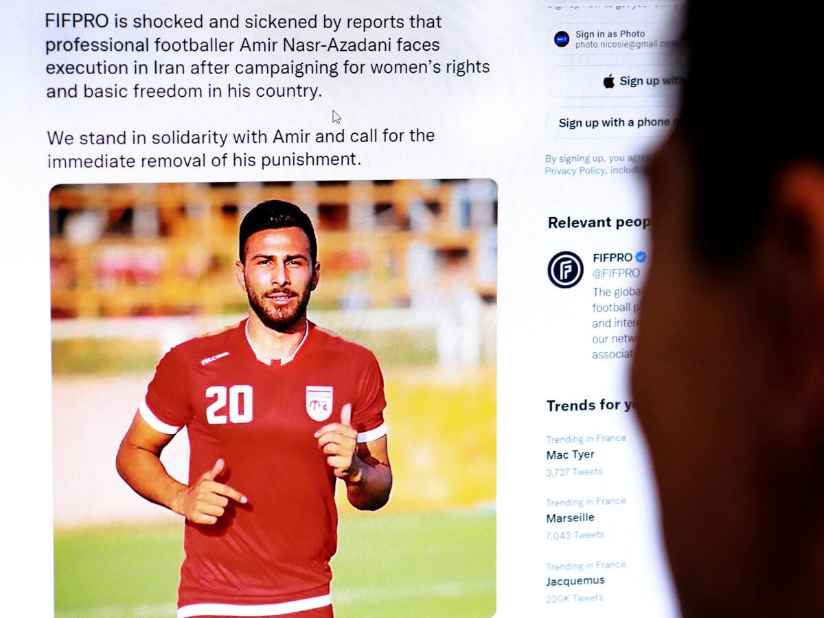 Futbolista iraní sería castigado con pena de muerte: Fifpro pide levantar el castigo