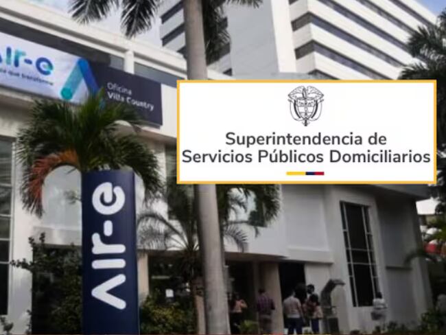 Empresa Air-e y logo de la SuperServicios. Fotos: Suministradas.