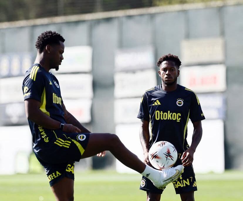 Jhon Jader Dúran y Fred Rodrigues en entrenamiento con Fenerbahce / @fenerbahce