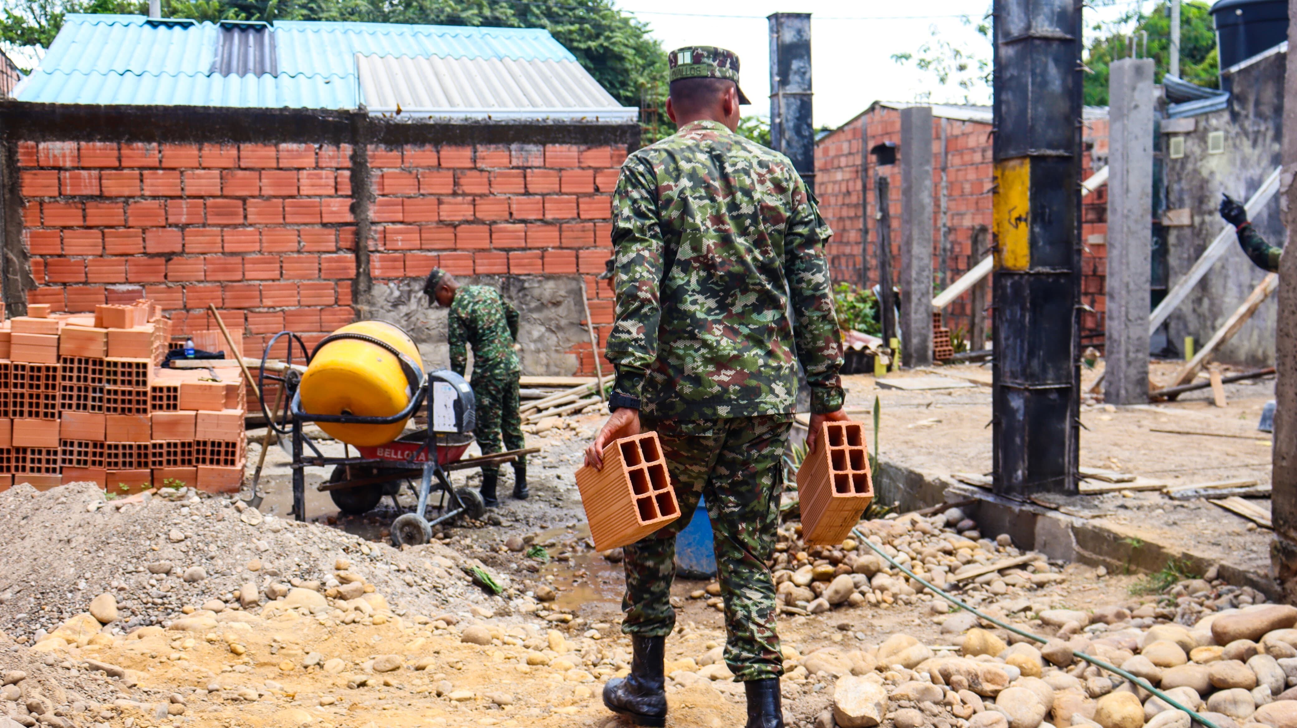 Construcción casa de un ex soldado.